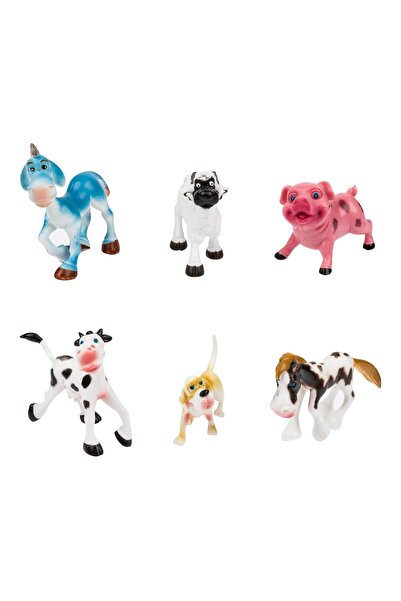 Zumzeria Figurine animale de fermă din desene animate - 6 bucăți