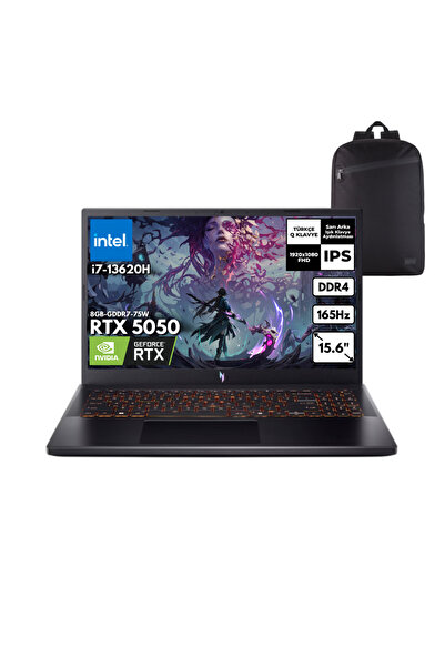 ACER Nitro V15 i7-13620H 32GB 2TB RTX5050 (75W) 15.6" FHD Freedos +S.Çantası ...