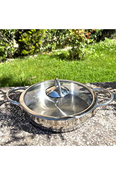 OMS 20 X 4,3 cm Steel with Lid 18/10 Cr-Ni Sahan 2101