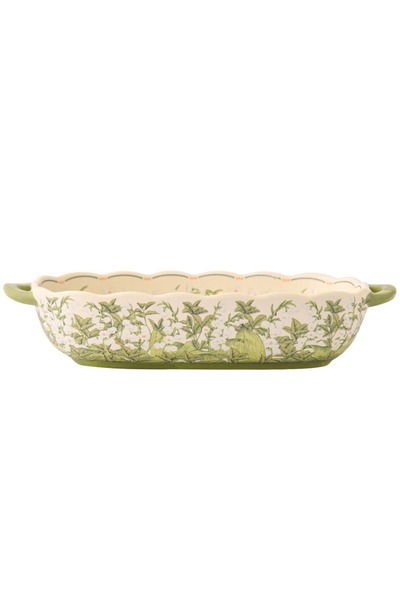 Generic Happy Lily of the Valley 9.5-inch Double Eared Rectangular Baked Rice...