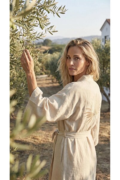 Vintero Home Palm 100% Cotton Short Kimono