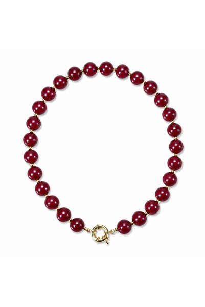 LEROSY CO. Bordo İnci Kolye
