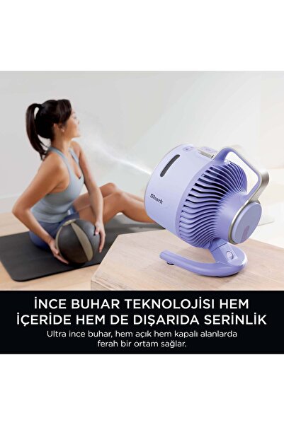 Shark Flexbreeze HydroGo Serinletici Buharlı Fan - Lila