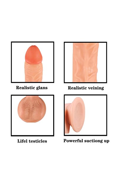 Rabixy Belden Bağlamalı Strapon Realistik Dildo 17 cm