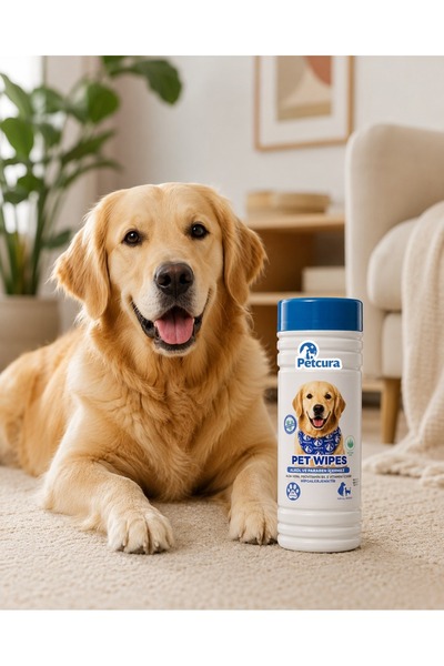 PETCURA Evcil Hayvan Temizleme Mendili Pet Wipes 50 Adet