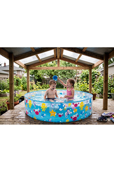 Genaric Aquatic Fill N Fun Kids Play Pool 122x25 cm Round Outdoor Swimming Po...