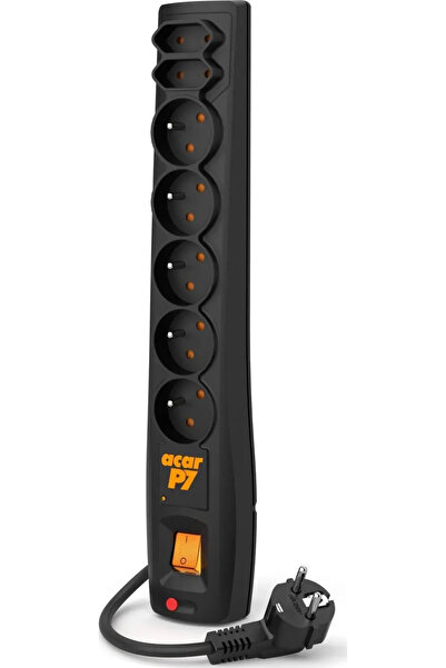 Acar Ltd Prelungitor Acar P7 anti-supratensiune 7 prize 3 m negru (W0115)