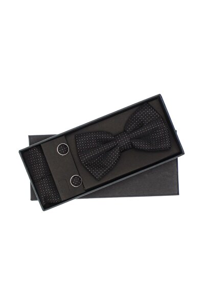 ButicCochet 3-piece set, bow tie, cufflinks and handkerchief, for men, with d...