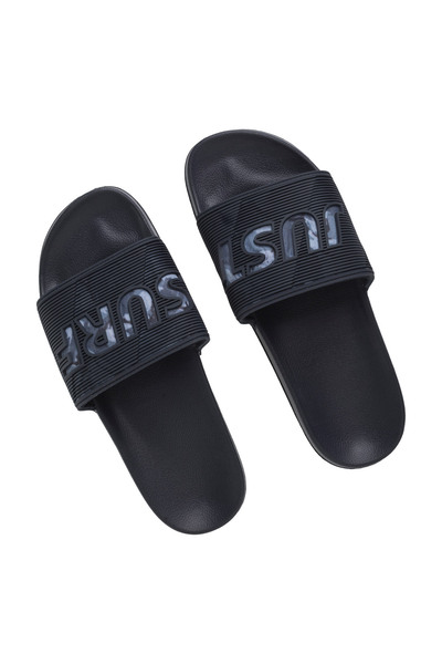 Zumzeria Blue Slides with Embossed Band 'Just Surf' for Men