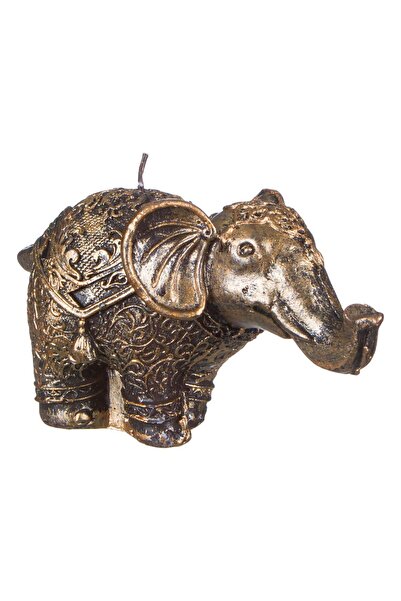 ETNIC Lumânare decorativă etnică cu elefant 3D și modele în relief, în culoar...