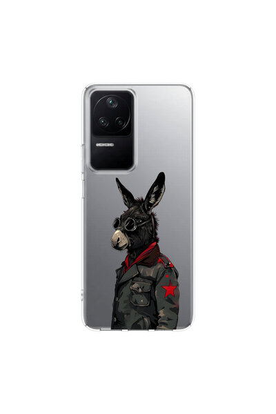 PPKin Poco F4 Compatible Cool Animal 1 Design Transparent Case