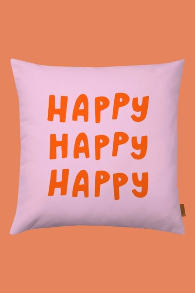 Atlas collection Happy Popular Throw Pillow Cover, Maximalist Modern Sofa Living Room Garden Terrace Balcony Decor Home Decoration