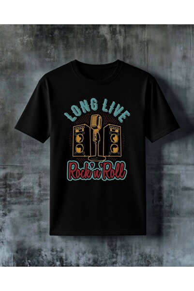 COMVİCHO Long Live Rock Roll Printed Oversize T-Shirt