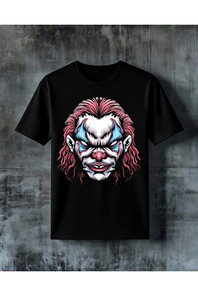 COMVİCHO Stage Mask Red Sheet Printed Oversized T-Shirt