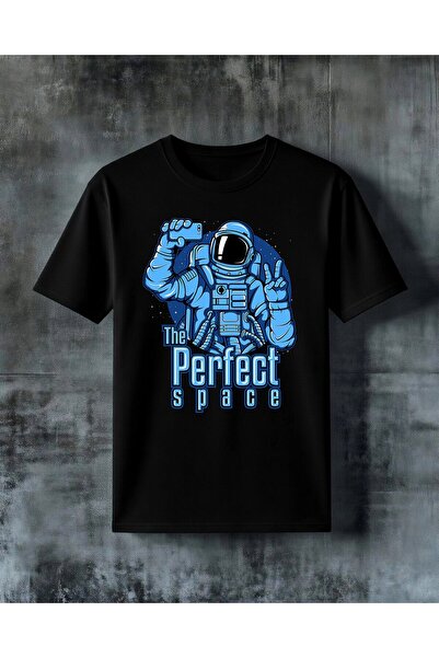 COMVİCHO تي شيرت مطبوع عليه Perfect Space Astronaut مقاس كبير
