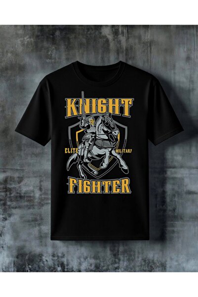 COMVİCHO Knight Fighter Elite Military Printed Oversize T-Shirt