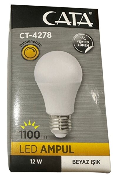 Cata 12WATT DİM EDİLEBİLİR LED AMPUL 6400K BEYAZ IŞIK CT-4278