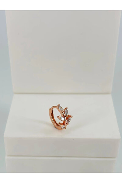 eco port Rose Zircon Stone Tip: Brass Cartilage Bar Length: 6 mm / Bar Thickn...