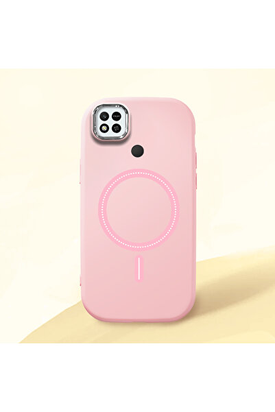 SLIMFELT Redmi 9C/10A Uyumlu Yüksek Kalite Sade Düz Renk Daire Desenli Kılıf