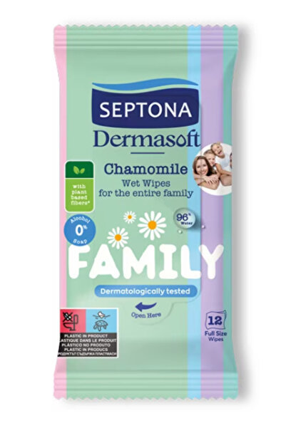 Septona Servetele umede cu musetel si aloe vera, Septona, 12 buc