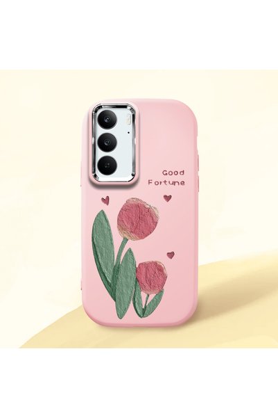 ucuc Realme C75 4g Compatible Shock-Absorbing Camera Protected Pink Silicone ...