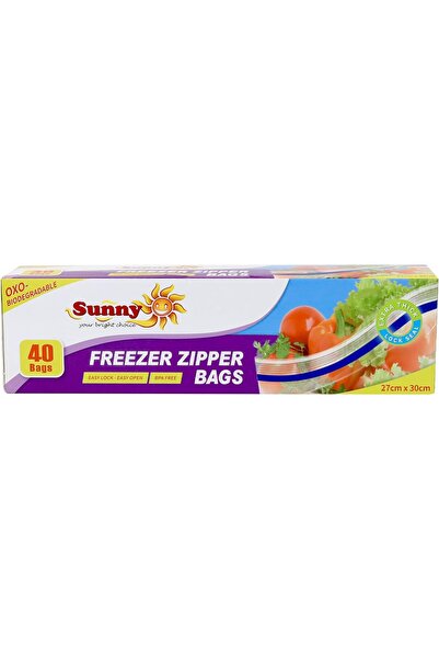Sunny Your Bright choice Freezer Zipper Bags, 27cm x 30cm Large, 40 Pieces, A...
