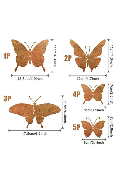 Choice A Metal Butterfly Wall Decor 15 Piece Set Aesthetic Wall Art for Girls...