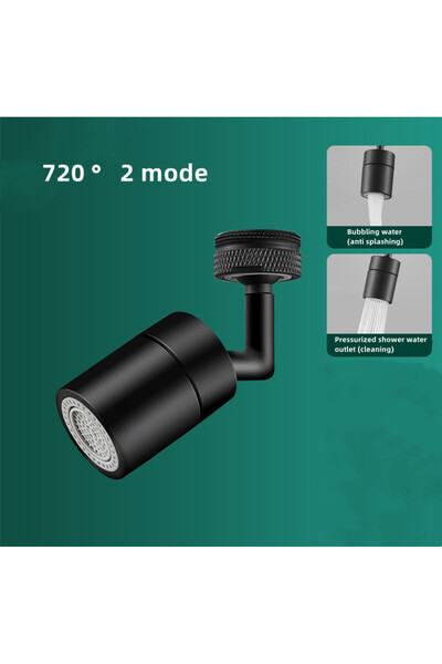 Choice1 Black 720° Rotating Stainless Steel Faucet Extender – Universal Splas...