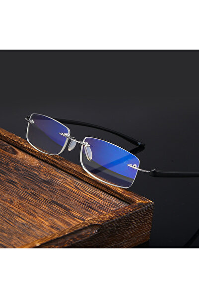 Choice5 +75 black TR90 Frameless Reading Glasses Anti Blue Light Men Women Me...