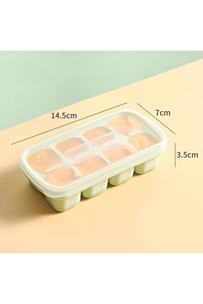 choice2 Green 8 Cavity Square Ice Cube Trays Reusable Silicone Ice Cube Mold ...