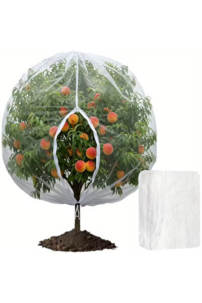 Choice6 White300x300cm Drawstring & Zipper Fruit Tree Protection Netting Bird...