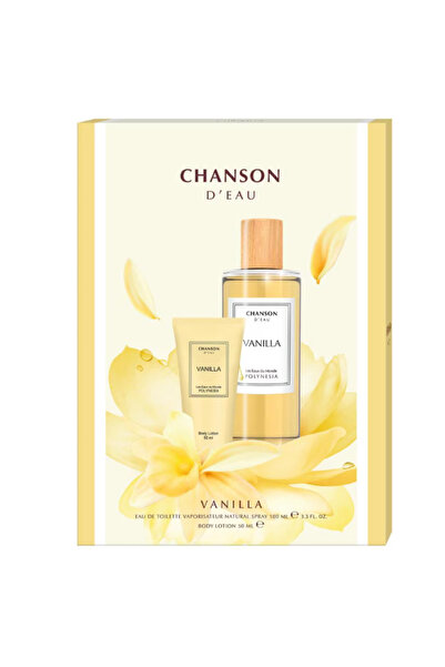 Chanson D'Eau Set Cadou Vanilla: Apa de toaleta, 100 ml + Lotiune de corp, 50 ml