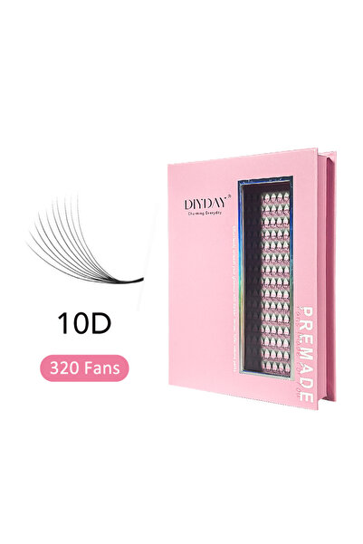 Choice7 مراوح رموش جاهزة DIYDAY 320، 8-15 مزيج، قطر 0.07 مم، 10D، مراوح روسية...