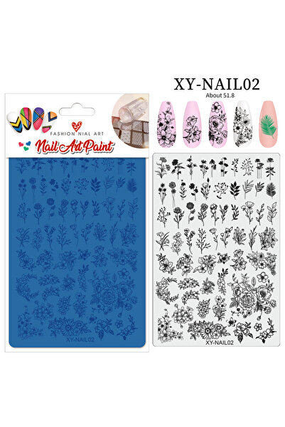 Choice48 2 YYM Mixed Pattern Nail Art Stamping Plates Flower Bow Heart Print ...