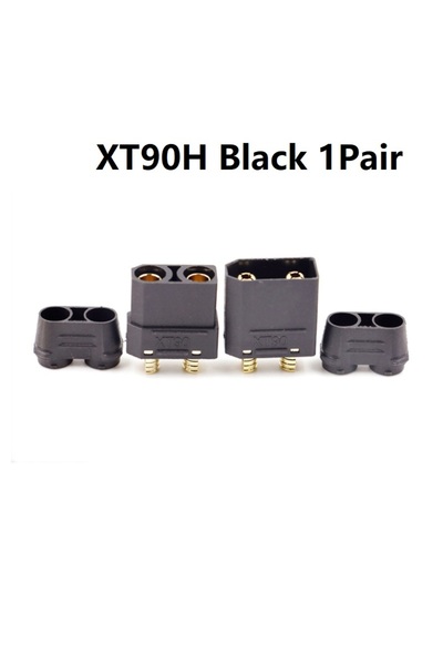 Choice5 موصلات طاقة XT90H Bk سوداء (ذكر وأنثى) مع غلاف حراري، متوفرة بكميات م...