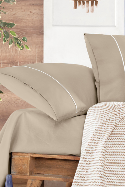 Monolisse Cozy Piping Pique Set Single Beige 160*230 cm