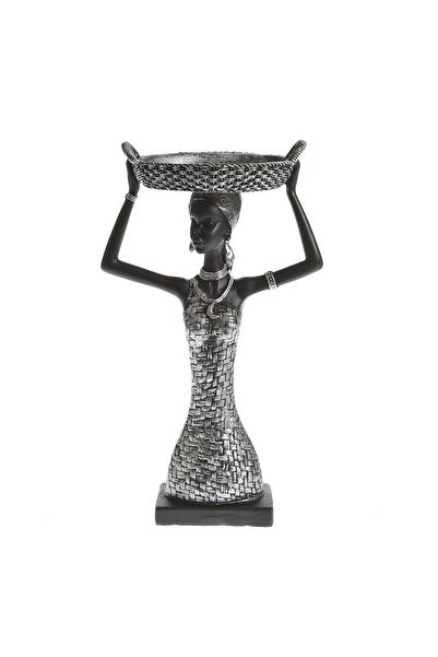 meli melo African woman statuette with basket 26 cm