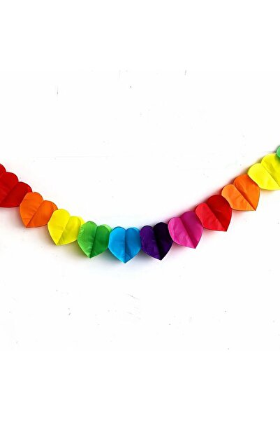 Choice MULTI 3M Rainbow Colorful Party Decorations Heart Garland Streamers Ba...