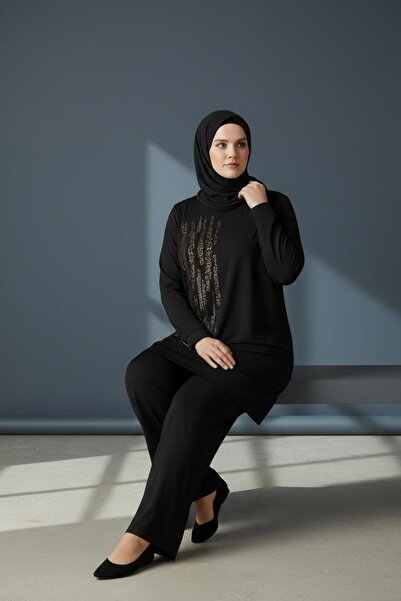 BELİN طقم قطني كبير الحجم مكون من قطعتين (علوي وسفلي)