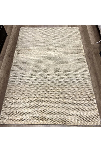Eko Halı Flatweave Choti White Dekoratif Jüt Kilim