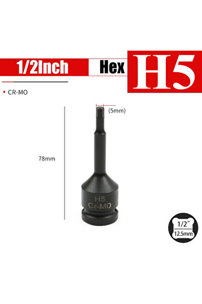 choice2 H5 1/2inch Impact Hex Socket Electric Drill Socket Adapter Air Impact...
