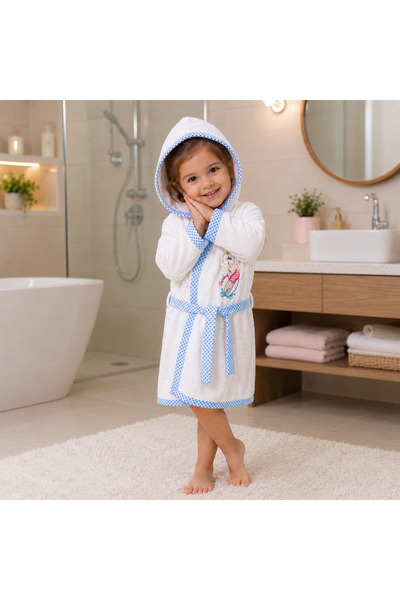 Defkay Girl's Welsoft Hooded Bathrobe