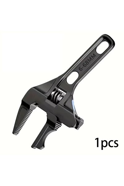 Choice1 Black-1pc Multifunctional Bathroom Wrench High Carbon Steel Short Han...