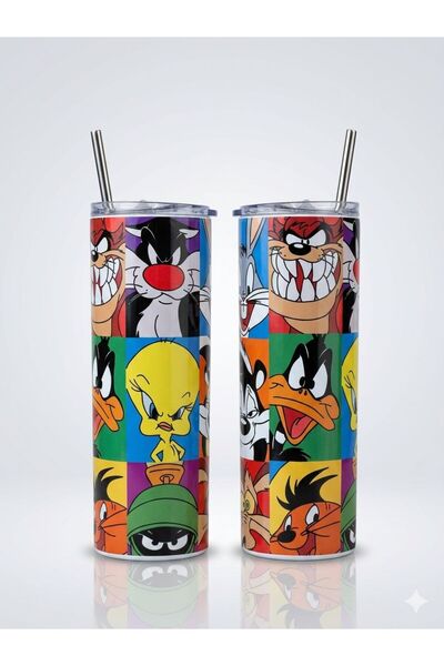HOLOL Colorful Tunez Design 600ml Thermal Insulated Mug Tumbler Cup