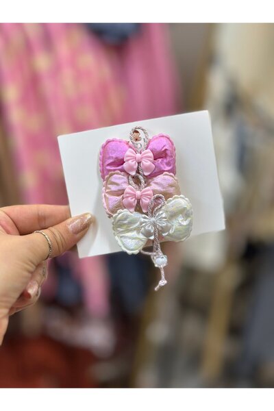 ArdenKids 3'Lü Fiyonk Detaylı Klips Set