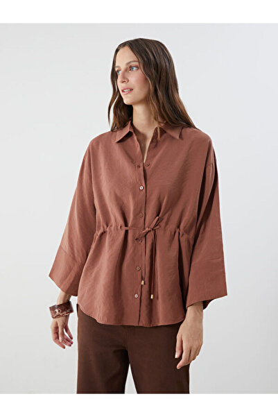 LC Waikiki Rmz Gi̇yi̇m Farkiyla Loose Fit Mo Modal Stylish Women's Shirt