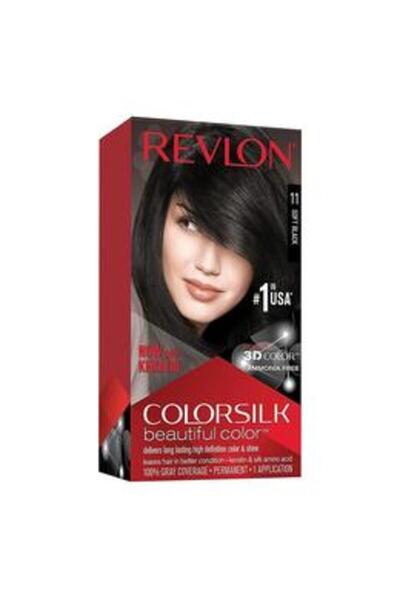 Colorsilk Vopsea de Par Revlon - Colorsilk, nuanta 11 Soft Black, 1 buc
