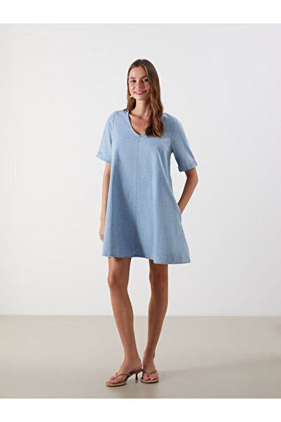 LC Waikiki RMZ GİYİM FARKİLYA V Dikim Rochie din denim