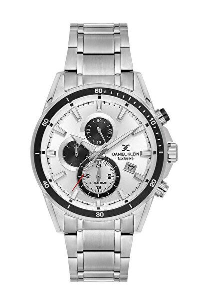 Daniel Klein Silver Color 44 mm Gift Boxed Inner Gauges Active Men's Wristwatch