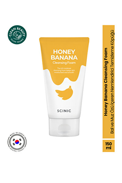 SCINIC Honey Banana Cleansing Foam Bal ve Muz Özlü Nemlendirici Temizleme Köpüğü